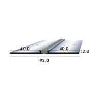 Dehnungsfugenprofil mit breiter Auflage 2.8mm Alu blank, Silikon grau
