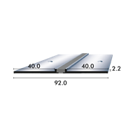 Dehnungsfugenprofil mit breiter Auflage 2.2mm Alu blank, Silikon grau