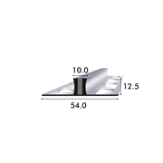 Profilo per giunto di dilatazione 12,5 mm alluminio lucido, silicone grigio