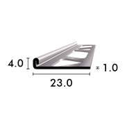 Profilo terminale angolare 4,5 mm acciaio inox punzonato