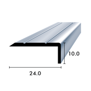 Profilo angolare coprisoglia 10.0 x 24 mm argento anodizzato