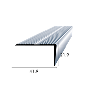 Profilo per gradini 21.9 x 41.9 mm argento anodizzato