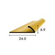 Profilo di fissaggio per rivestimenti in PVC 6.9x24.0 mm oro anodizzato