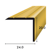 Schwellenwinkelprofil 20.0x24.0mm gold eloxiert