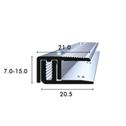 Profilo terminale SOLUM 7.0-15.0 mm argento anodizzato, base inclusa