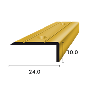 Schwellenwinkelprofil 10.0x24.0mm gold eloxiert, gelocht