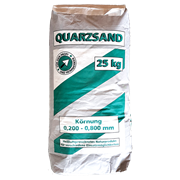 Quarzsand, fein, 0.2 - 0.8mm Korn 25kg/Sack, zum Absanden von Vorstrichen