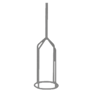 Korbrührquirl für Spachtelmasse, 600mm, Ø120mm M14 Aufnahme