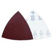 Disque abrasive triangle 83 × 83 mm grain corindon K100, dos velcro, convient pour les machines FEIN