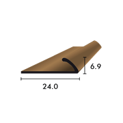 Klemmprofil für PVC-Beläge 6.9x24.0mm bronze eloxiert