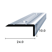 Schwellenwinkelprofil 10.0x24.0mm silber eloxiert, gelocht