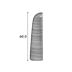 Kunststoff Endstücke rechts 60mm Ahorn kanadisch 