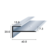 Treppen U-Profil 7.3mm gelocht, silber eloxiert