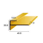 Treppen U-Profil 7.3mm gelocht, gold eloxiert