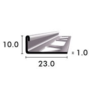 Winkelabschlussprofil 10.0mm edelstahl gestanzt