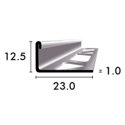 Winkelabschlussprofil 12.5mm edelstahl gestanzt