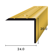 Profilo angolare coprisoglia 20 x 24 mm oro anodizzato, forato