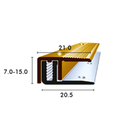 SOLUM Abschlussprofil 7.0-15.0mm gold eloxiert, inkl. Basis