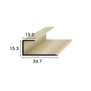 Profilo a U per parquet e laminato 15.3 mm forato, sabbia anodizzato