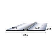 Profil spécial pour joints de dilatation 2.2mm alu brut, silicone grise