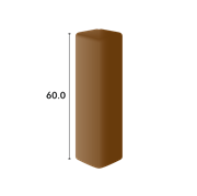 Angles sortants en plastique 60mm brun UVC: 50 pcs./carton