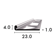 Winkelabschlussprofil 4.5mm edelstahl gestanzt