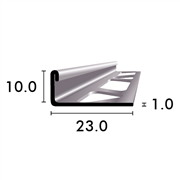 Winkelabschlussprofil 10.0mm edelstahl gestanzt