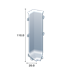 Aluminium Innenecke mit Fuss 110/20mm, silber