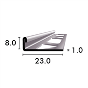 Winkelabschlussprofil 8.0mm edelstahl gestanzt
