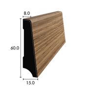 avoco Furniersockel 60/15/8mm Eiche gebeizt almond, UV-geölt