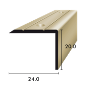 Profilo angolare coprisoglia 20 x 24 mm sabbia anodizzato, forato