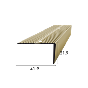 Profilo per gradini 21.9 x 41.9 mm sabbia anodizzato, forato