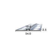 Profil pour joints de dilatation 2.5mm alu brut, silicone grise