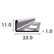 Winkelabschlussprofil 11.0mm edelstahl gestanzt