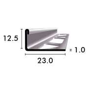 Winkelabschlussprofil 12.5mm edelstahl gestanzt