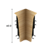 Angles rentrants en plastique 60mm chêne naturel UVC: 50 pcs./carton