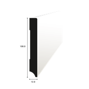 Massivsockel 100/12/12mm Kiefer lackiert weiss RAL 9010