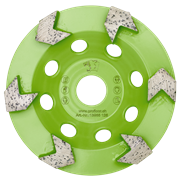 Meule boisseau diamantée Ø 125 Hybride / ciment et colle