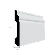 aquilex 6000 dropoard 100/13mm, 2.63lfm weiss ähnlich RAL 9016