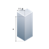 Aussenecke CONTEGO clip 100/11mm, silber