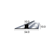Dehnungsfugenprofil 10mm Alu blank, Silikon schwarz RAL 9005