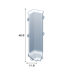 Aluminium Innenecke mit Fuss 40/11mm, silber