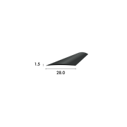 Hohlflachschiene 28x1.5mm schwarz eloxiert