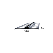 Dehnungsfugenprofil 4.5mm Alu blank, Silikon schwarz RAL 9005