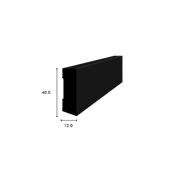 aquilex 1000 dropoard 40/12/12mm, 2.63lfm schwarz 