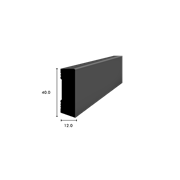 aquilex 1000 dropoard 40/12/12mm, 2.63lfm anthrazit