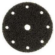 Fiberpad mit Klett, schwarz, Ø200mm, 10mm für den Struckturschliff auf Parkett