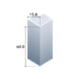 CONTEGO Aluminium Aussenecke 60/15mm, silber