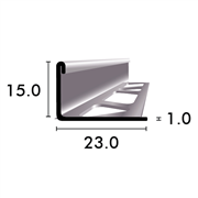 Winkelabschlussprofil 15.0mm edelstahl gestanzt
