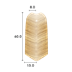 Angles sortants en plastique 60mm chêne naturel UVC: 50 pcs./carton
